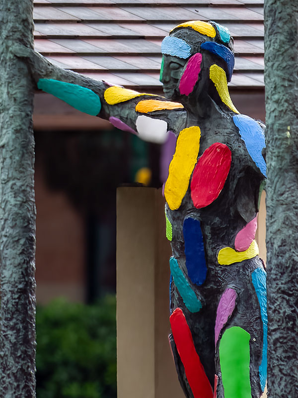 Colorful athlete statue from Barcelona Olympics
