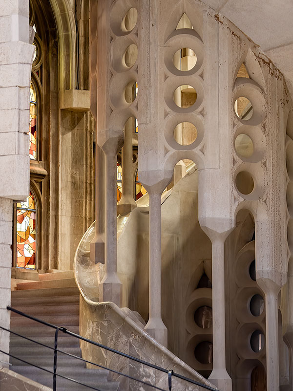 Familia Sagrada Cathedral stone stairs